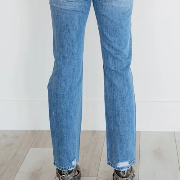 Kancan Now You're Talking Distressed Straight Leg Jeans - Picture 8 of 8